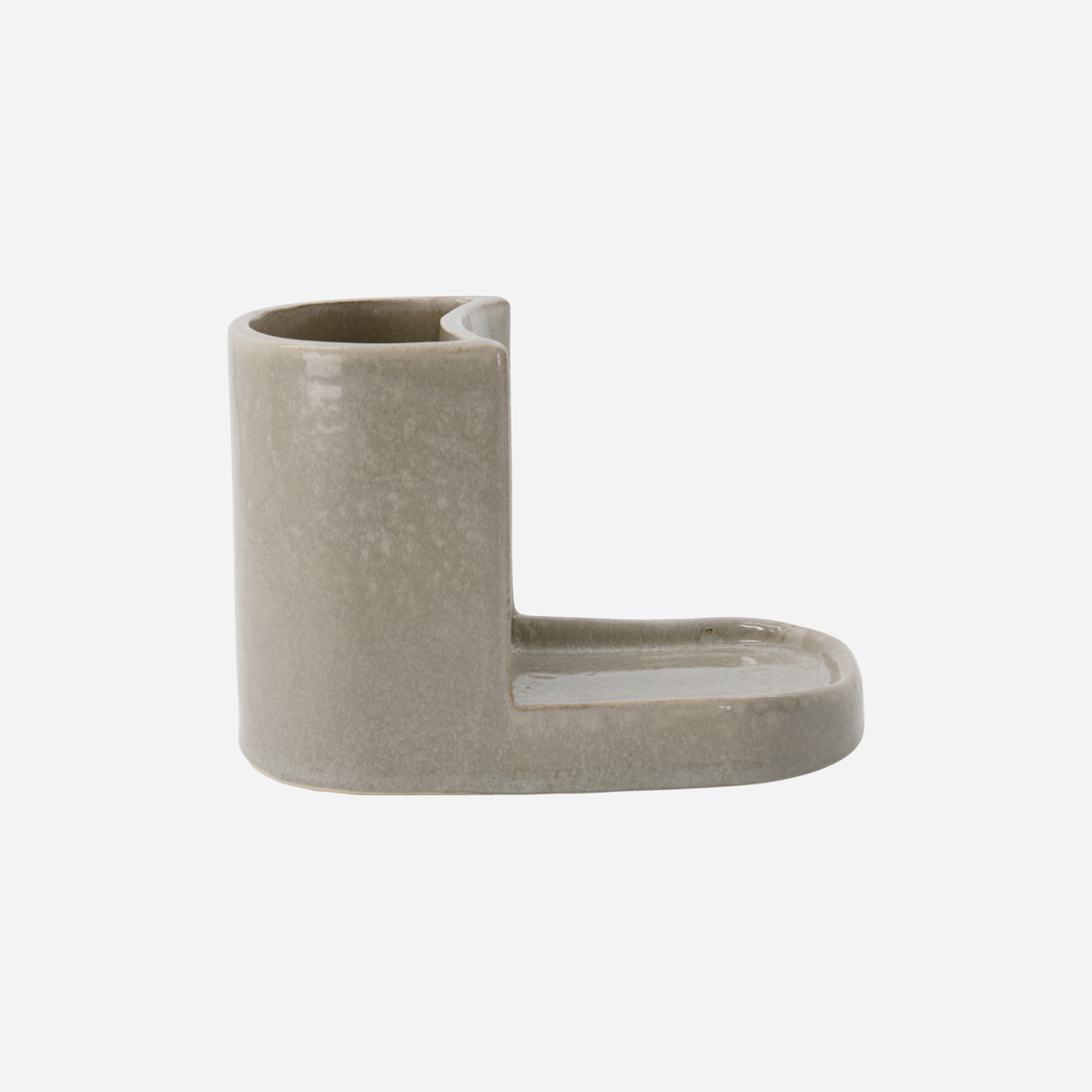 Borste och tvålhållare enkel grå Meraki