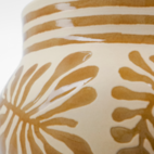 Kruka med gult mönster