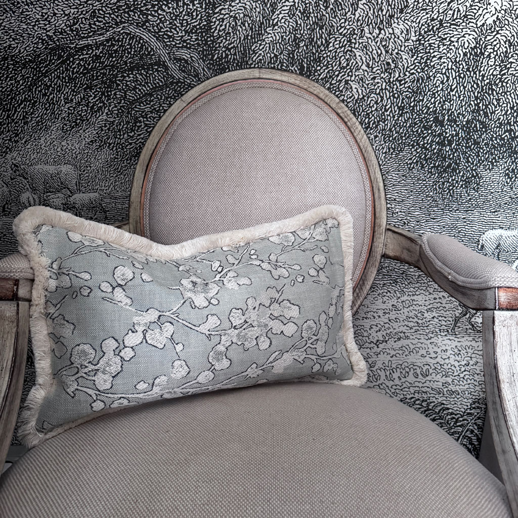 Kuddfodral agua med fransar30x50