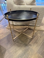 Brickbord oval svart guld