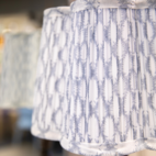 Lampskärm Scallop - Cypress - Cornflower - 30 cm