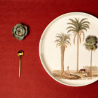 Bricka Palmblad rund 35 cm