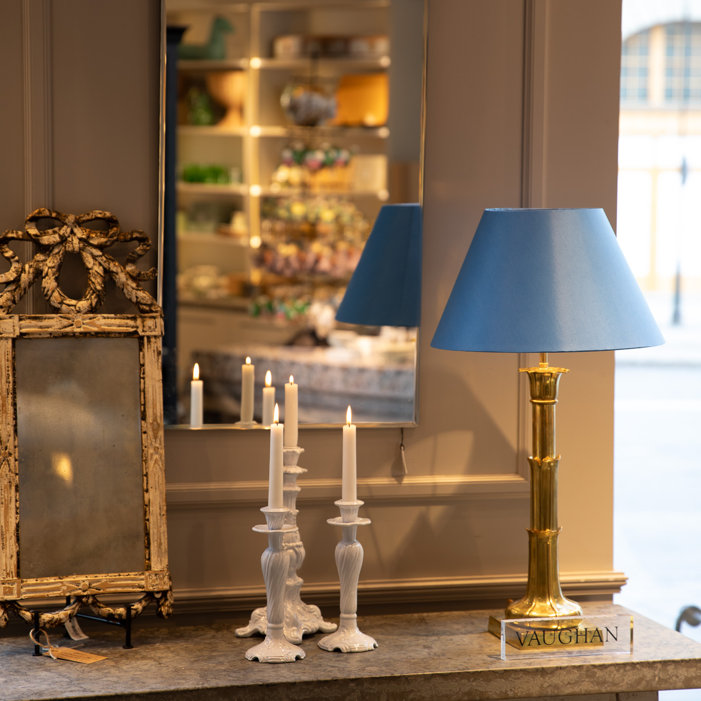 Lampskärm Franz 40 cm klarblå