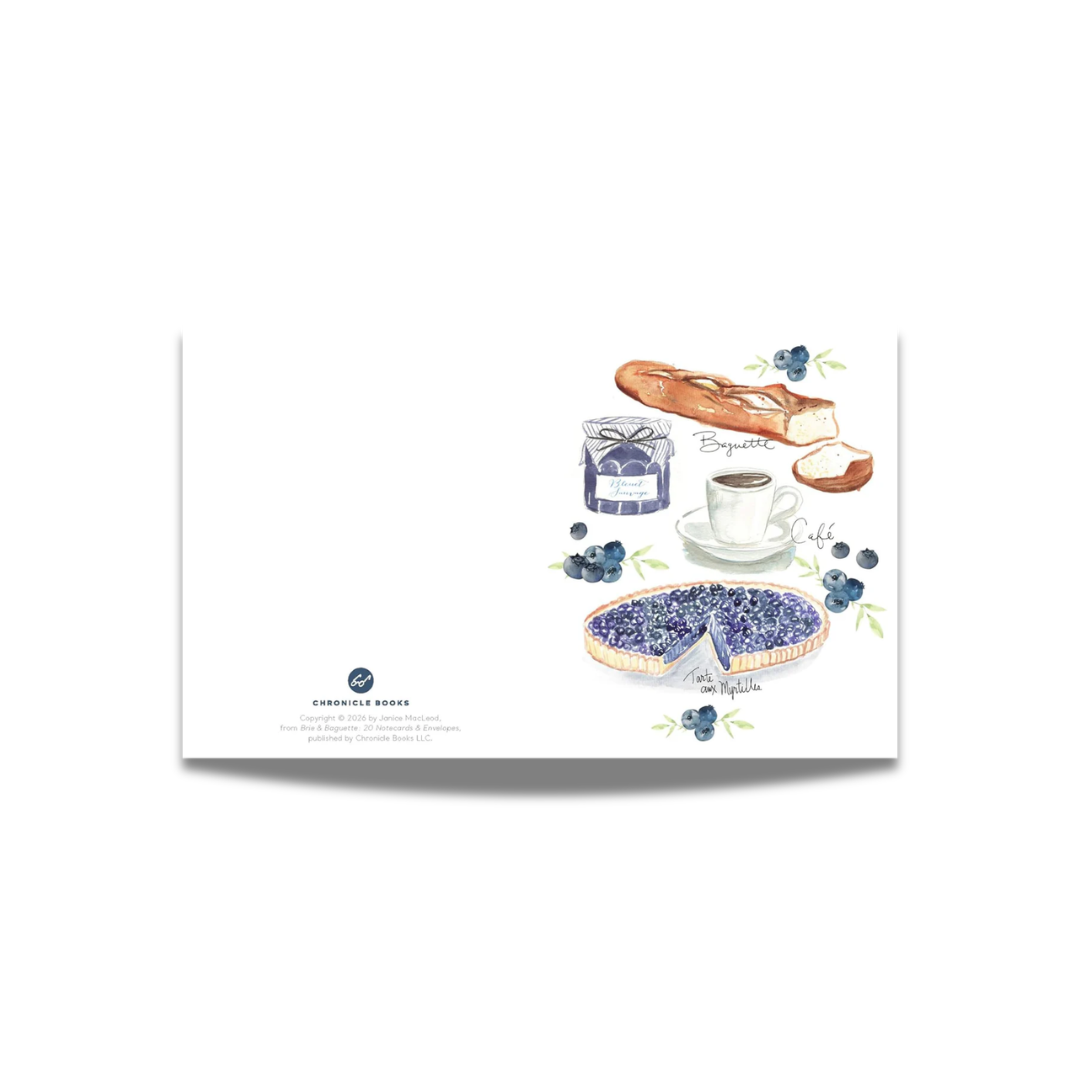 Papperskort – Brie & Baguette (20 kort med kuvert)