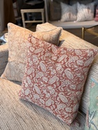 Kuddfodral linne Jodpur Terracotta 50x50