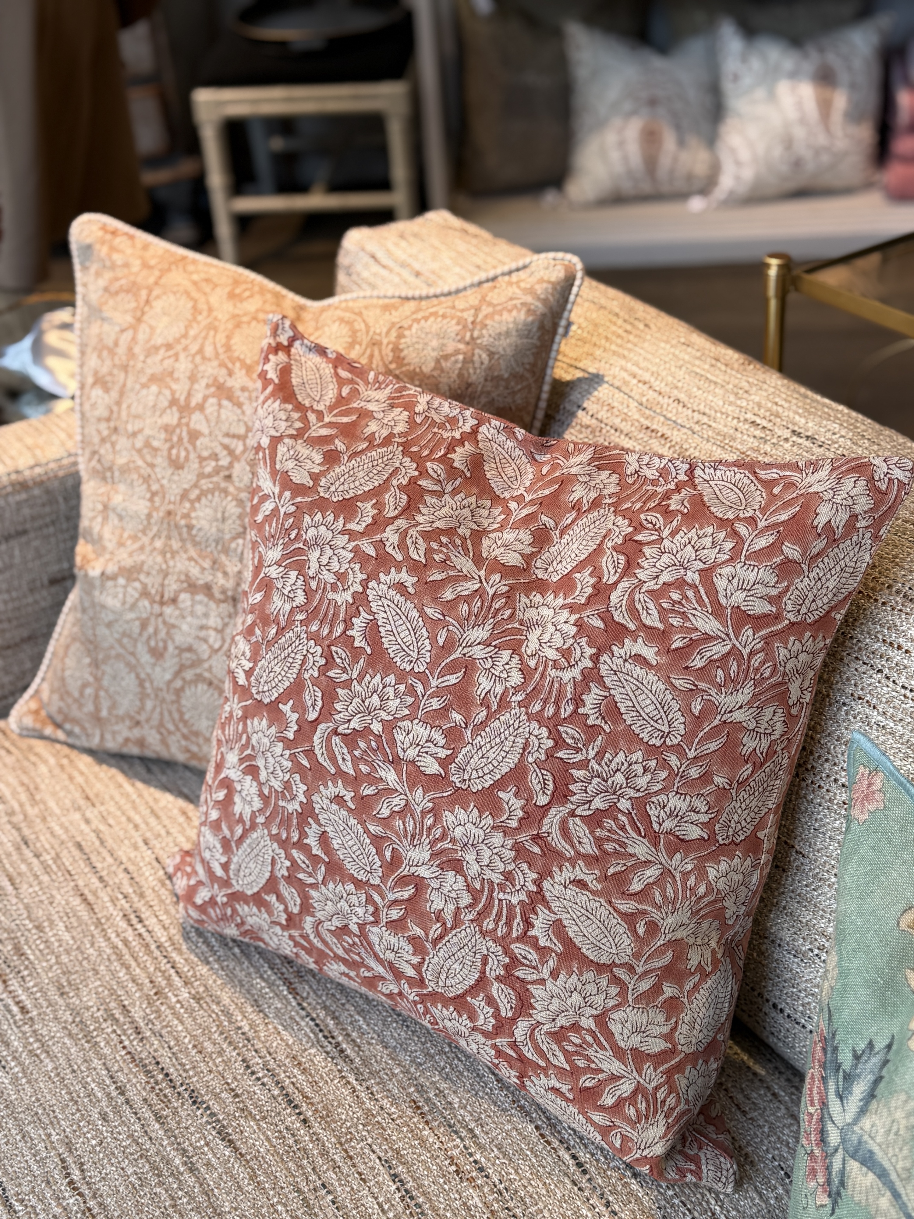 Kuddfodral linne Jodpur Terracotta