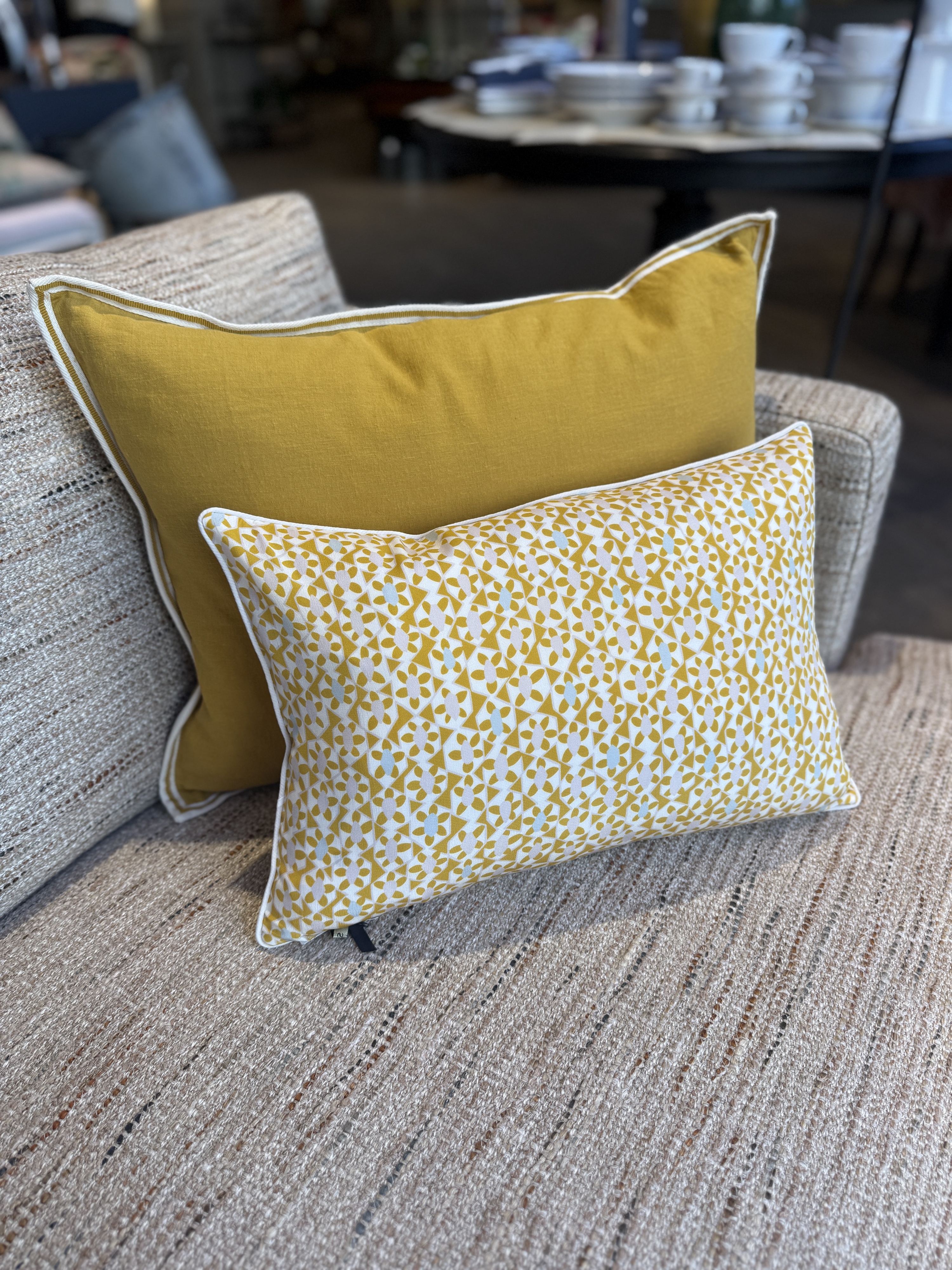 Kuddfodral Azteca Saffran 40x55 cm