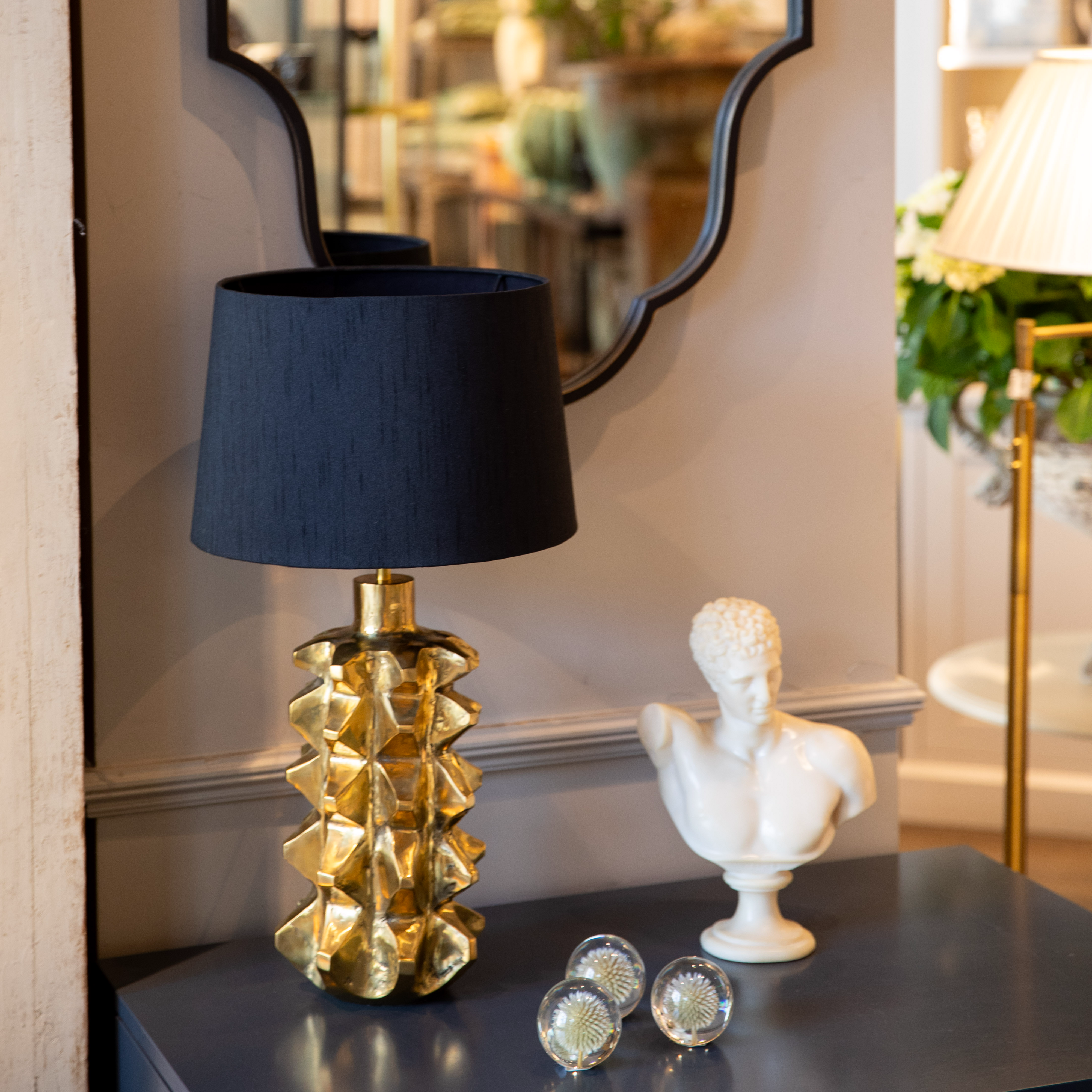 Lampskärm Walther rund 33 cm svart