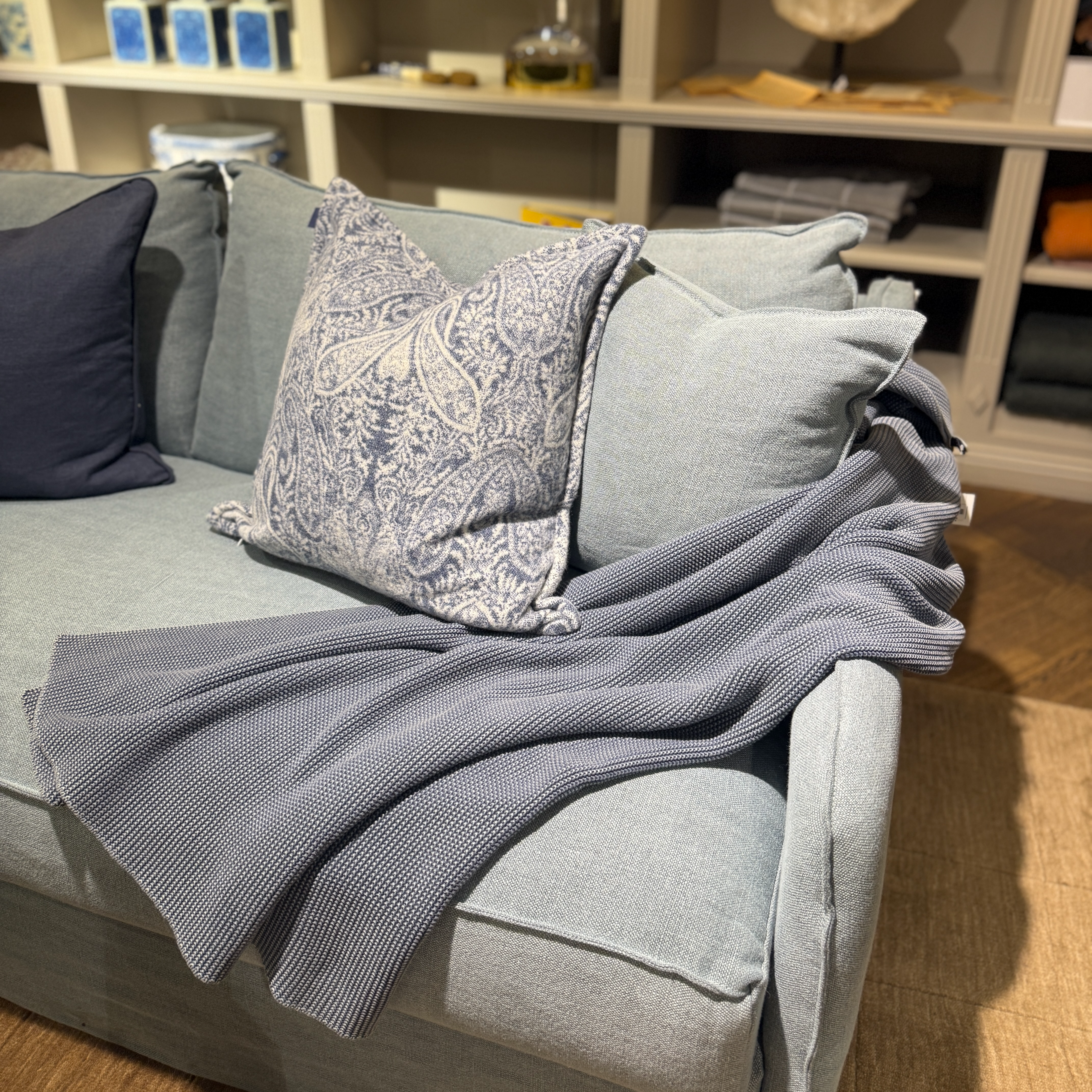 Pläd Misty 125x150 hav