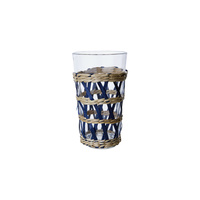 Glas med överdrag blå