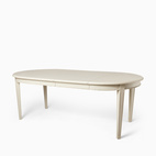 Matbord Clothilde 110 cm inkl 2 iläggsskivor cream