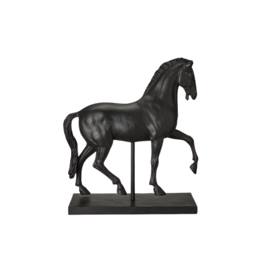 Staty häst svart