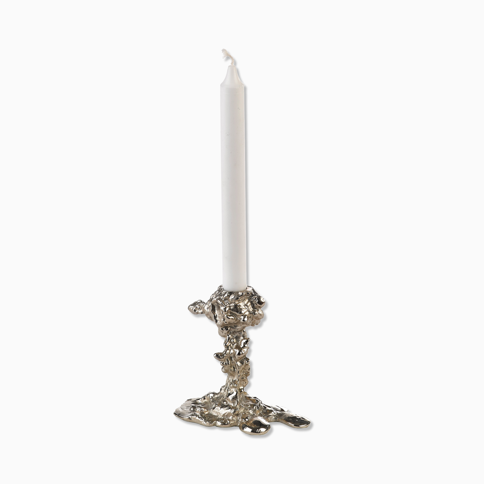 Ljusstake Drip liten silver